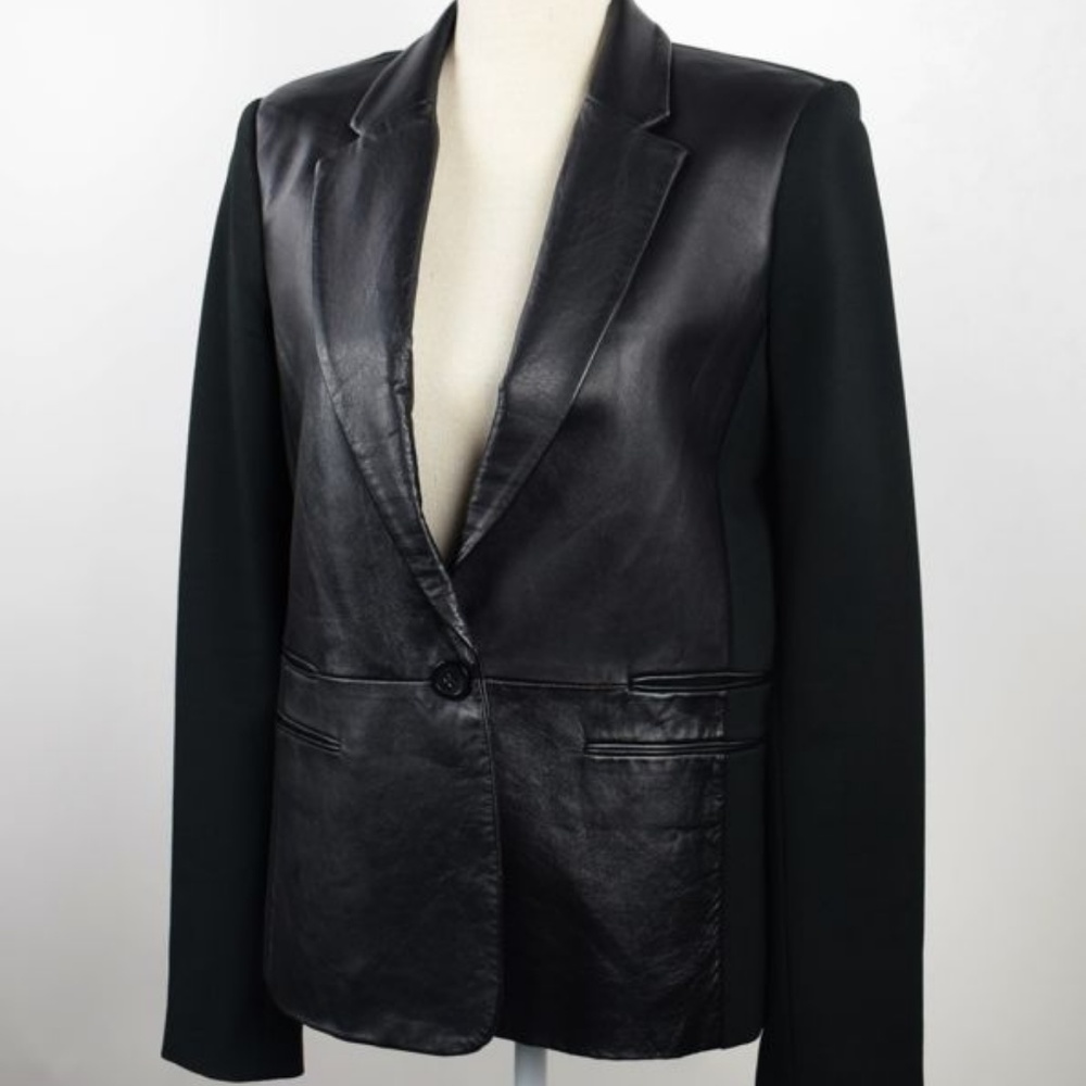 MICHAEL Michael Kors Black Leather Blazer